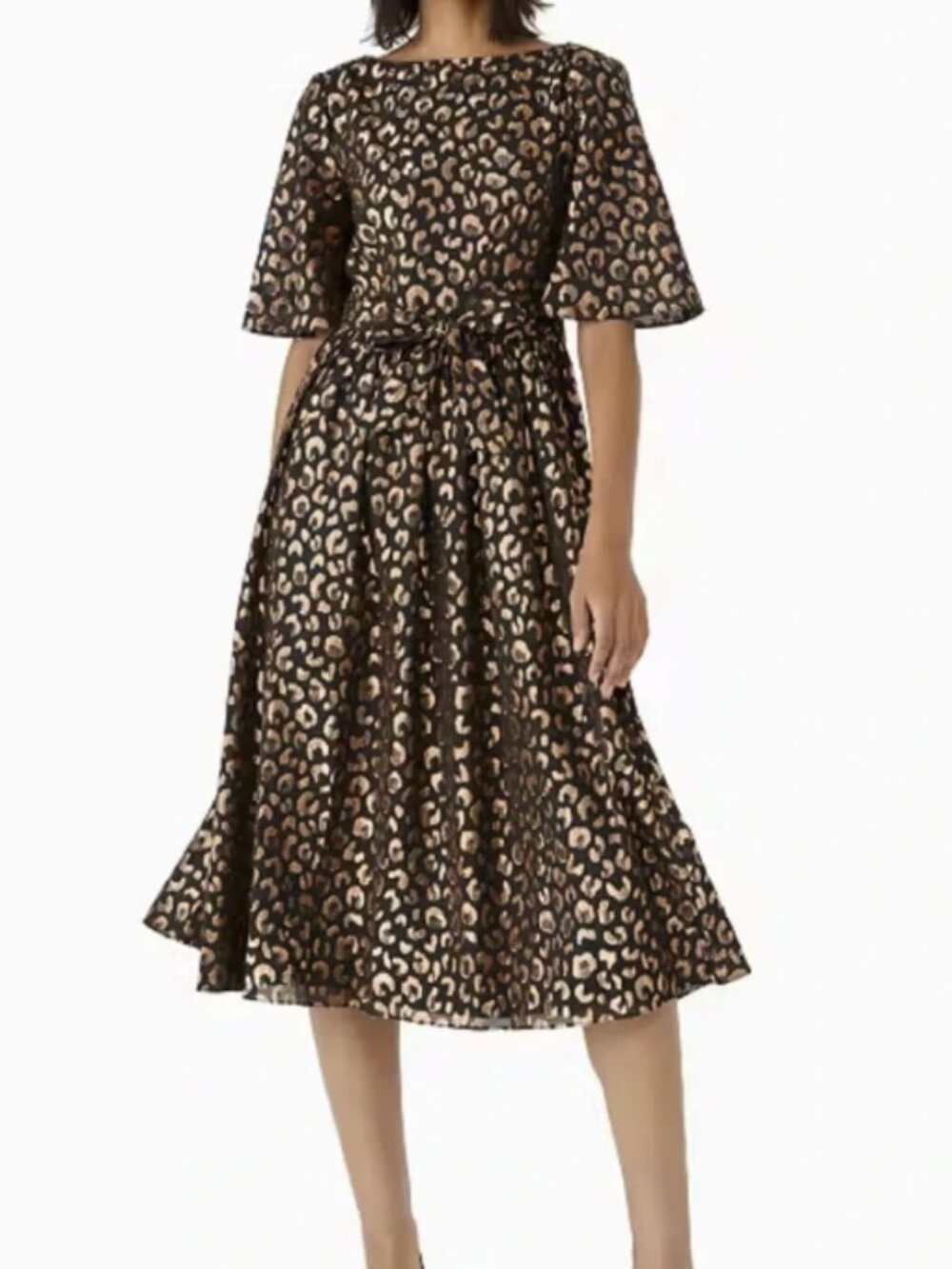 Graphic Leopard Midi Dress